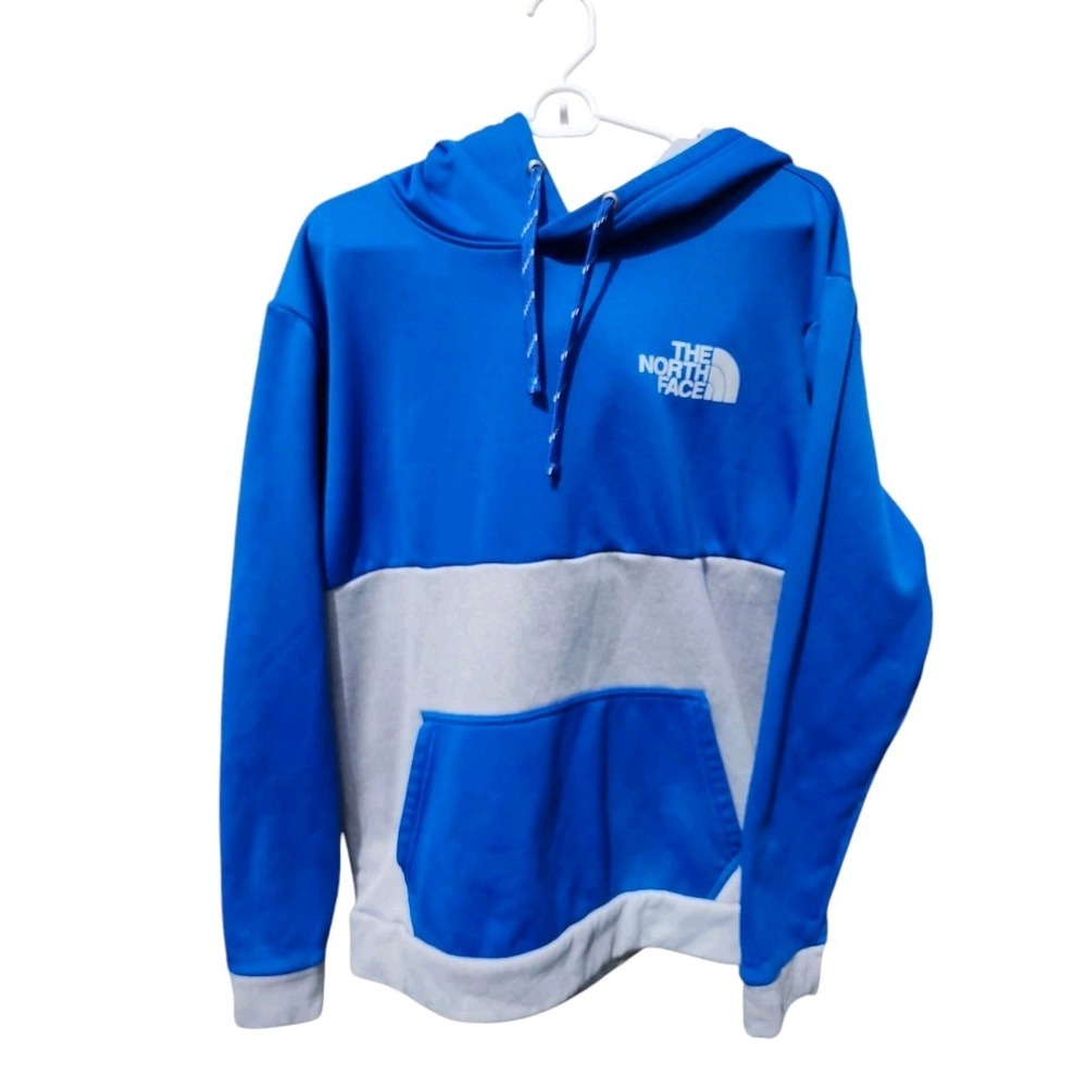 The North Face Hoodie Adult XL Blue/Gray Long Sleeve Pullover Graphic Logo Men's